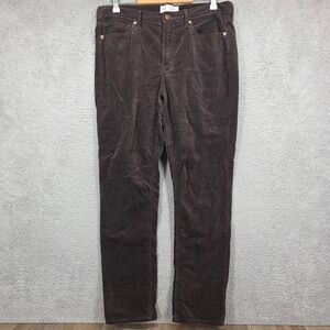 GAP Women's Vintage Slim Mid Rise Velvet Pants Size 31x12 Tall Brown